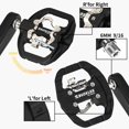 thumbnail image 7 of BUCKLOS Mountain Bike Pedals Clip in and Flat Platform Dual Sided, Lightweight Nylon Clipless Pedals Compatible with SPD Bicycle Cleats Cycling Shoes- Fit Gravel MTB Indoor Road Bike（PD-M650）, 7 of 7