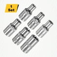 thumbnail image 3 of Uxcell 6pcs E-Torx Socket 1/4" Drive E4-E10 Enchufe Torx Externo Profundo Socket CR-V Estrella 1" Longitud, 3 of 7