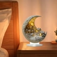 thumbnail image 4 of TIELUTT Acrylic Light Moon Snowhouse Desktop Decoration Decoration Decoration Decoration Jasmine Ornament Christmas Ornament Ornament Exchange Christmas Ornament Set Shatterproof Neutral Ornament Set, 4 of 8