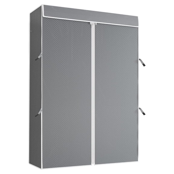 Dustproof Zippered Polyester Fabric Cover, Sturdy, Wrinkle Resistance, Breathability Keep Garments Dry, Only Fit to V1/R3/R3L Clothing Rack, 36.6"x17.3"x68.9", Gray