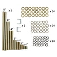 thumbnail image 2 of B&P Lamp® Assorted Lamp Repair Hardware Kit - 88 Total Pieces Includes 24 each Washer, Lock Washer, and Nut, 2 of Hickey and Various Size Pipe, 2 of 2
