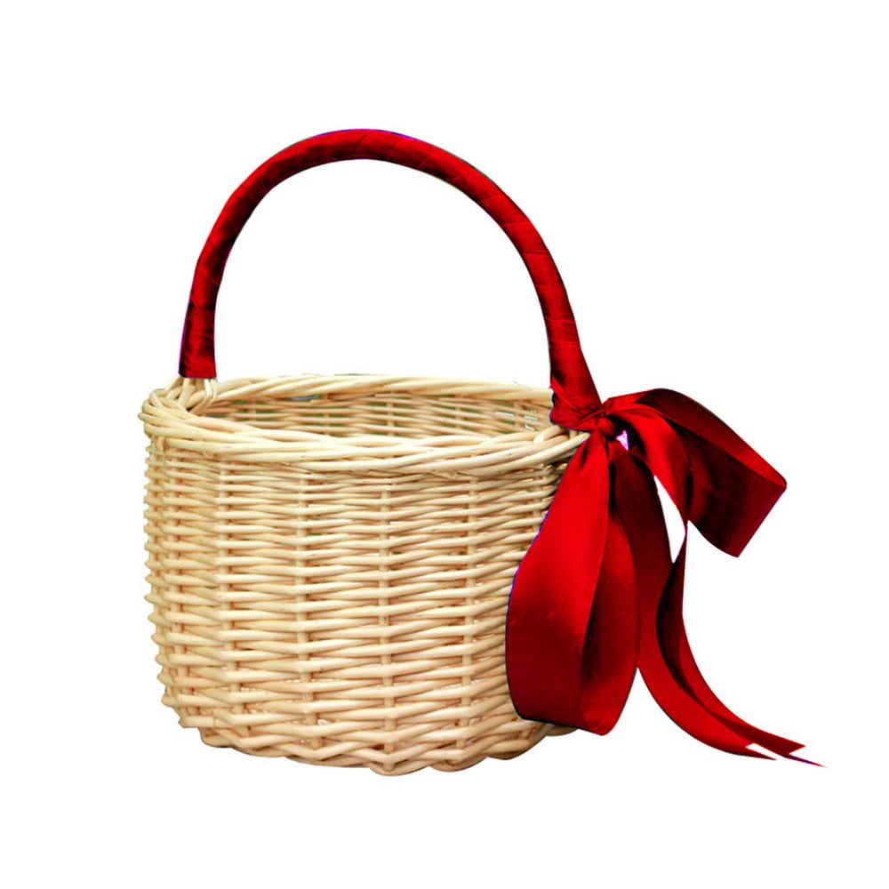 Straw Woven Storage Basket Gift Flower Basket For Wedding