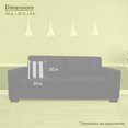 thumbnail image 3 of Majestic Home Goods Indoor Outdoor Gray Vertical Stripe Large Decorative Throw Pillow 20 in L x 8 in W x 20 in H, 3 of 6