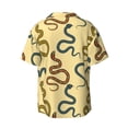 thumbnail image 2 of Vsdgher Various Snake Print Men's Wrinkle Free Untucked Cuban Shirt Business Casual Button Down Shirts Short Sleeve Shirt, 2 of 7