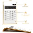 thumbnail image 2 of Calculatrice, Pile Solaire 10 Chiffres de Base, Double Alimentation (Blanc), 2 of 5