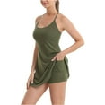 thumbnail image 3 of LISTHA Womens Athletic Dress Tummy Control Summer Casual Yoga Dresses Workout Tennis Active Dress with Pockets Army Green XL, 3 of 7