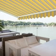 thumbnail image 2 of Advaning Luxury Series 8x6 ft. Manual Retractable Sunshade Awning - Sunny Yellow Stripes, 2 of 5