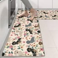 thumbnail image 2 of Kitchen Rugs Sets Of 2,Dachshund and Flower Anti Fatigue Kitchen Mat Rugs Non Slip Washable,Decorative Kitchen Floor Mats for Kitchen,Sink,Laundry,17"X47", 2 of 5