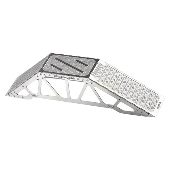 Obstacle Ramp Bridge RC Car Toy Stainless Steel Sturdy Single Slope Design for Small Scale Enthusiasts