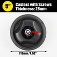 thumbnail image 1 of Air Compressor Accessories Caster Wheels 5Inch Shock Absorption Non-Slip Silent 16mm with Screws, 1 of 5