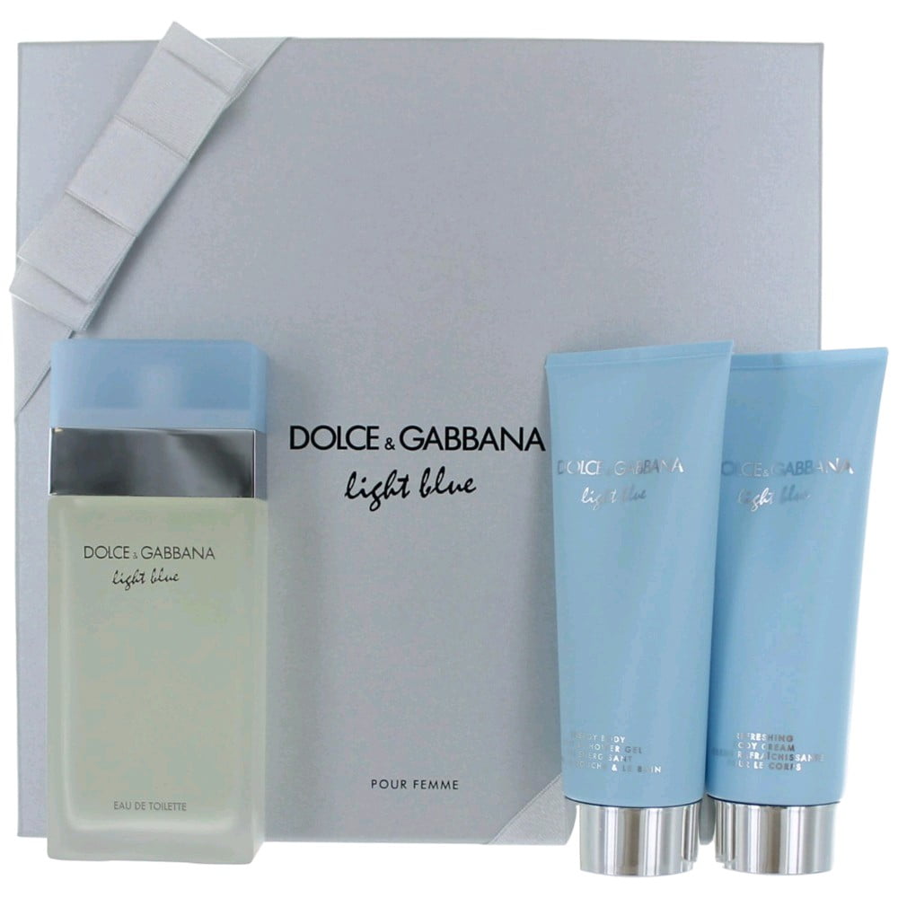 dolce and gabbana light blue 3 piece gift set
