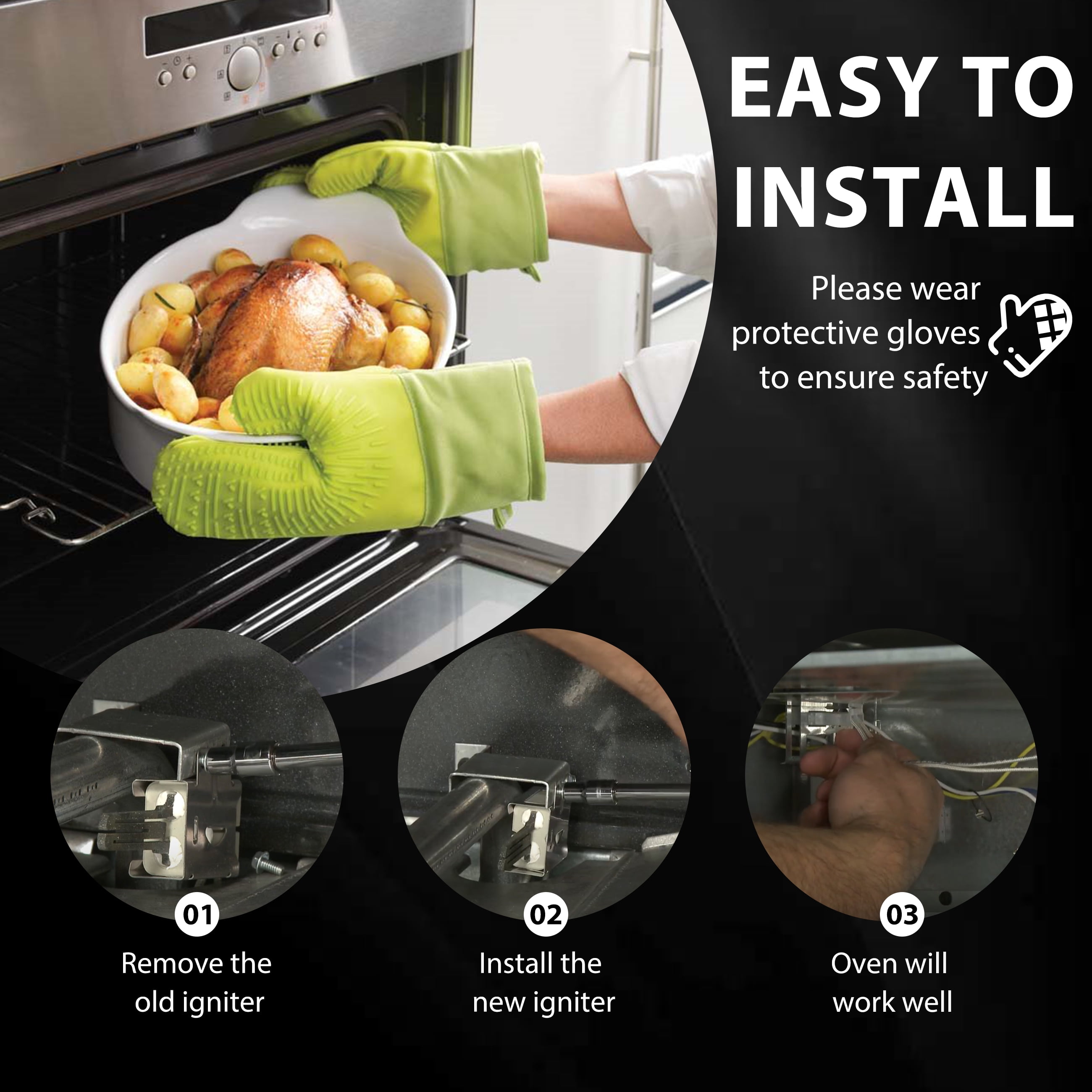 Beaquicy 316489400 5304534663 Oven Igniter Gas Stove Compatible with Frigidaire
