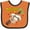 Orange and Black, variant on Inktastic My Grandma Loves Me Sloth Boys or Girls Baby Bib