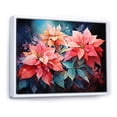 thumbnail image 2 of Designart "Poinsettia Flower composition" Floral Floater Framed Canvas Art Print, 2 of 7