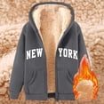 thumbnail image 4 of New York Hoodie 2025 Fall Winter Fleece Lined Zip Up Hoodies Pockets Streetwear Hooded Sweatshirt Hoodie Women Jacket, 4 of 6