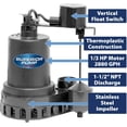 thumbnail image 3 of Sistema de bomba de desagüe de fregadero Superior Pump 92072-U 1/3 HP negro, 3 of 8