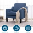 thumbnail image 5 of VINGLI Modern Accent Chairs Set of 2,Comfy Blue Armchair for Bedroom,Living Room Upholstered Sofa Chair Reading Chair for Small Spaces, 5 of 16
