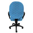 thumbnail image 3 of Abstract Office Chair Slipcover, Contemporary Design of Geometric Shapes in Monotone Style, Protective Stretch Decorative Fabric Cover, Standard Size, Ceil Blue Deep Sky Blue, by Ambesonne, 3 of 5