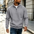 thumbnail image 4 of Mineart Men Quarter Zip Pullover 1/4 Zip Mock Neck Fleece Sweatshirt Long Sleeve Tops, 4 of 7