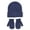 Navy, variant on QHFBli Toddler Knit Hat and Mittens Set, Solid Color Soft Warm Beanie & Gloves, Winter Baby Accessory Set S