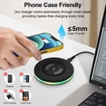 thumbnail image 6 of Wireless Charger, Hootek 15W Fast Wireless Charger Samsung Android Fast Wireless Charging Pad Compatible with iPhone 15/14/13, Samsung Galaxy S22/S21/S20,Wireless Charger Station, Black,FCC Approved, 6 of 8