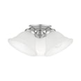 thumbnail image 5 of Livex Lighting Wynnewood 3-Light Contemporary Metal Flush Mount in Satin Nickel, 5 of 11