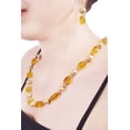 thumbnail image 3 of Ratnavali Jewels Yellow color Tourmaline Pearl Natural Beads Stone Strand Fashion Earring Necklace Women, 3 of 5