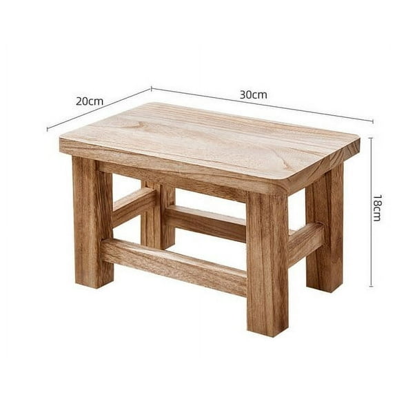 SOPOTUTU Solid Wood Step Stool, Multi-Purpose Small Ladder for Kitchen, Bathroom, Living Room, and Home Use