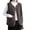 Coffee XXL, variant on Fall Winter Women Vest Coat V Neck Fleece Single-breasted Double Pockets Sleeveless Cardigan Solid Color Daily Wear Office Waistcoat