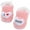 Pink, variant on Unisex Boys Girls Slippers Cozy Furry Plush Baby Booties Infant Non Slip House Walking Crib Shoes with I Love Dad Pink