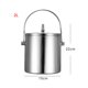 thumbnail image 2 of Cubiteras de metal Cubitera de hielo de doble pared con tapa y mango cómodo, cubeta de hielo aislada de acero inoxidable for coctelería, vino, accesorios de bar en casa, fiestas, cubeta de champán, 2 of 5