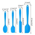thumbnail image 2 of 4pcs Kitchen Cooking Silicone Spatula Set Heat Resistant Turner Scraper Baking Utensils  Blue, 2 of 7
