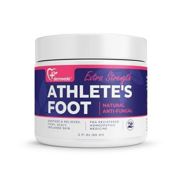 Dermveda Athlete's Foot, Athlete's Foot Cream Treatment, Extra Strength Athlete's Foot Cream for Fungal Relief, Hydrating Dry, Cracked Skin Cream (2 Fl Oz, 60 Ml)