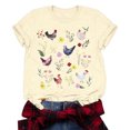 thumbnail image 3 of WEAIXIMIUNG T-Shirt d'Été pour Femmes avec Imprimé de Poussin, Confortable et à la Mode, Manches Courtes, 3 of 3