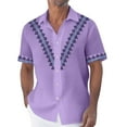 thumbnail image 1 of Hawaiian Shirt For Men, Men's Vintage Button Down Bowling Shirts Short Sleeve Summer Beach Shirt L, 1 of 5