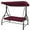Wine Red, variant on Topbuy 3 Person Porch Swing Hammock Bench Chair Outdoor with Canopy Red