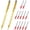 Gold, variant on 2 Pcs Tungsten Carbide Tip Scriber With 12 Replacement Marking Tip, Aluminium Magnet Carbide Scribe Tool etching Scribe Pen With Clip, Metal Engraving Pen for Glass / Ceramics / Hardened Steel(Gold)