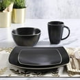 thumbnail image 5 of Gibson Elite Soho Lounge 16 Piece Dinnerware Set for 4, Matte Black (2 Pk), 5 of 6