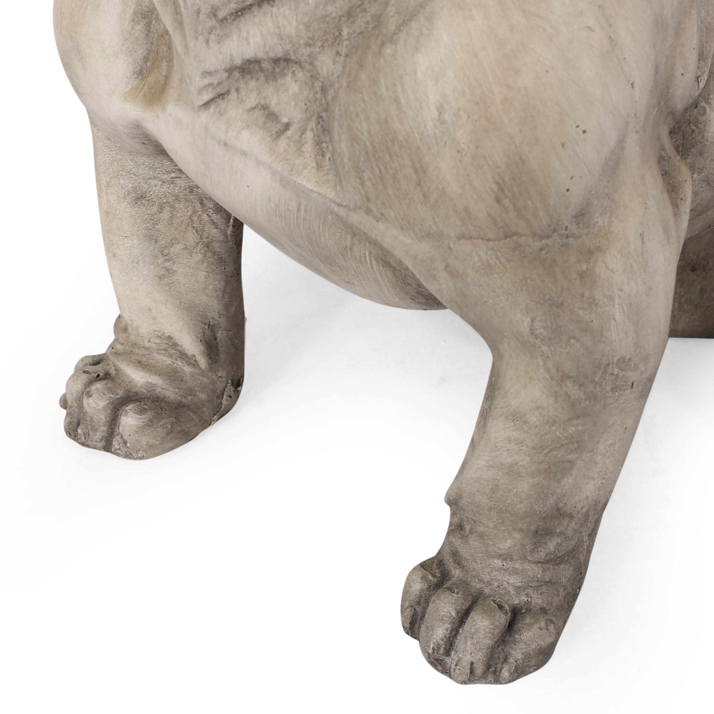 Kohlson Outdoor Lightweight Concrete French Bulldog Garden Statue, Gray