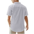 thumbnail image 3 of Mens Tops Short Sleeve Round Neck Botton Comfrotable Soft Pocket Colored Casual Sun Shirt Clothes, 3 of 6
