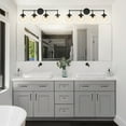 thumbnail image 2 of Design House Gracelyn Modern 4-Light Vanity Globe Light Fixtures, Matte Black, 2 of 20