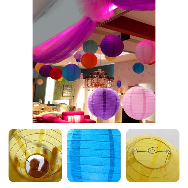 Colorful Lantern DIY Folding Handmade Multi-colors Thicker Scene Layout Lightweight Spring Lantern Festival Wedding Party Paper Lantern for Outdoor