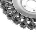 thumbnail image 4 of Steel Wire Wheel Brush for Driveway, Paving Stone Derusting Cleaning, High-Quality Carbon Steel Weed Eater Head, Garden Grass Maintenance Tool, 4 of 5