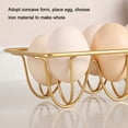 thumbnail image 5 of Egg Skelter Modern Dispenser Rack -Freestanding Wire Chicken Egg Storage Organizer Display Holder Basket for Countertop Kitchen, 5 of 7