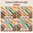 thumbnail image 7 of Design&I 4'x6' Washable Area Rug Abstract Wavy Stripe Orange Teal Burnt Fall Sunflower Tiger Sunflowers for Reading Nook, Bedroom, Pet Friendly & Non-Slip Built-In Grip, 7 of 7