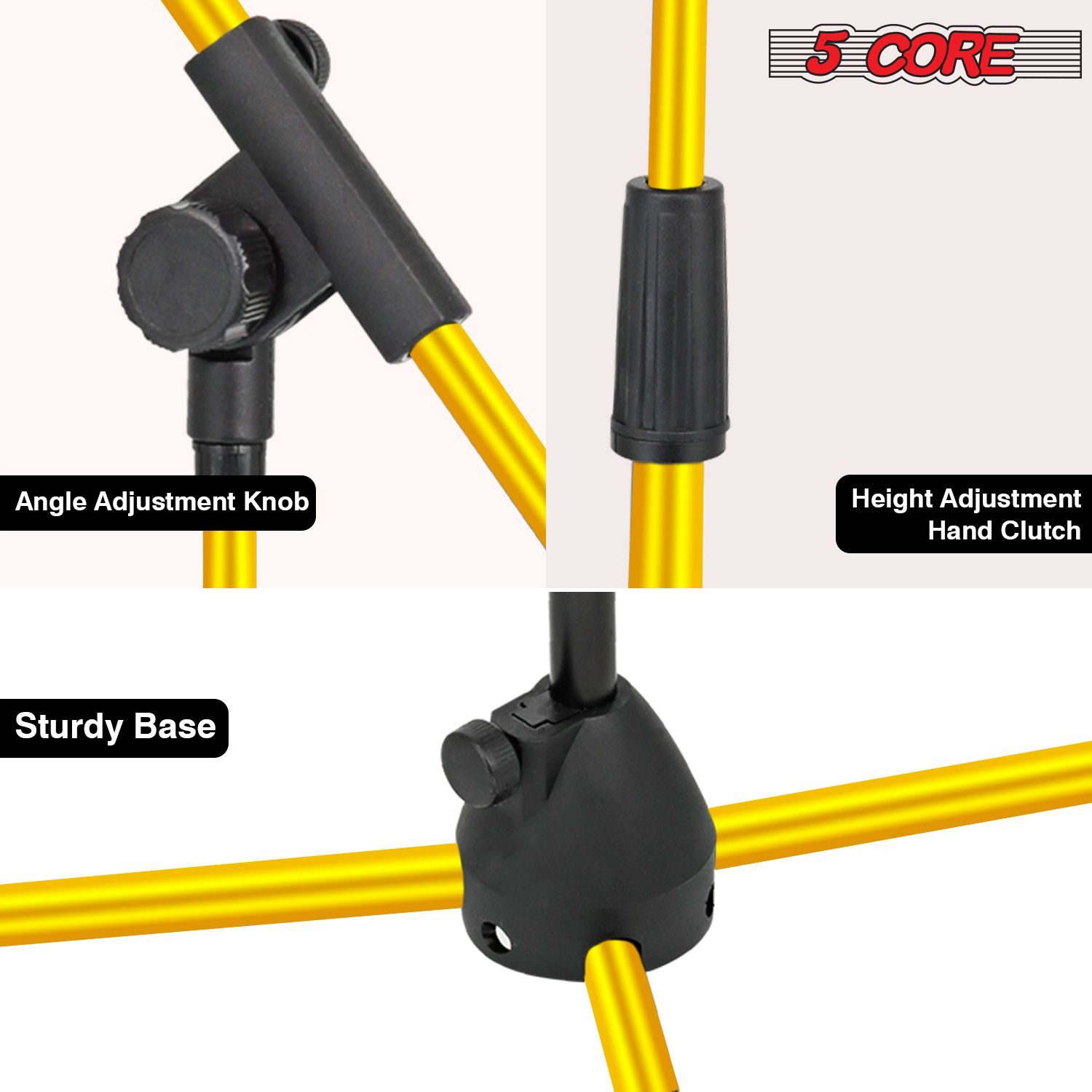 Tripod Mic Stand Floor 2Pcs Adjustable 18 to 72 Inches Sturdy Boom Arm Holder Microphone Stands Pedestal Para Microfono for Singing