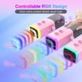 thumbnail image 4 of Micrófono FIFINE XLR/USB AM8 rosa con conector para auriculares y RGB, 4 of 7