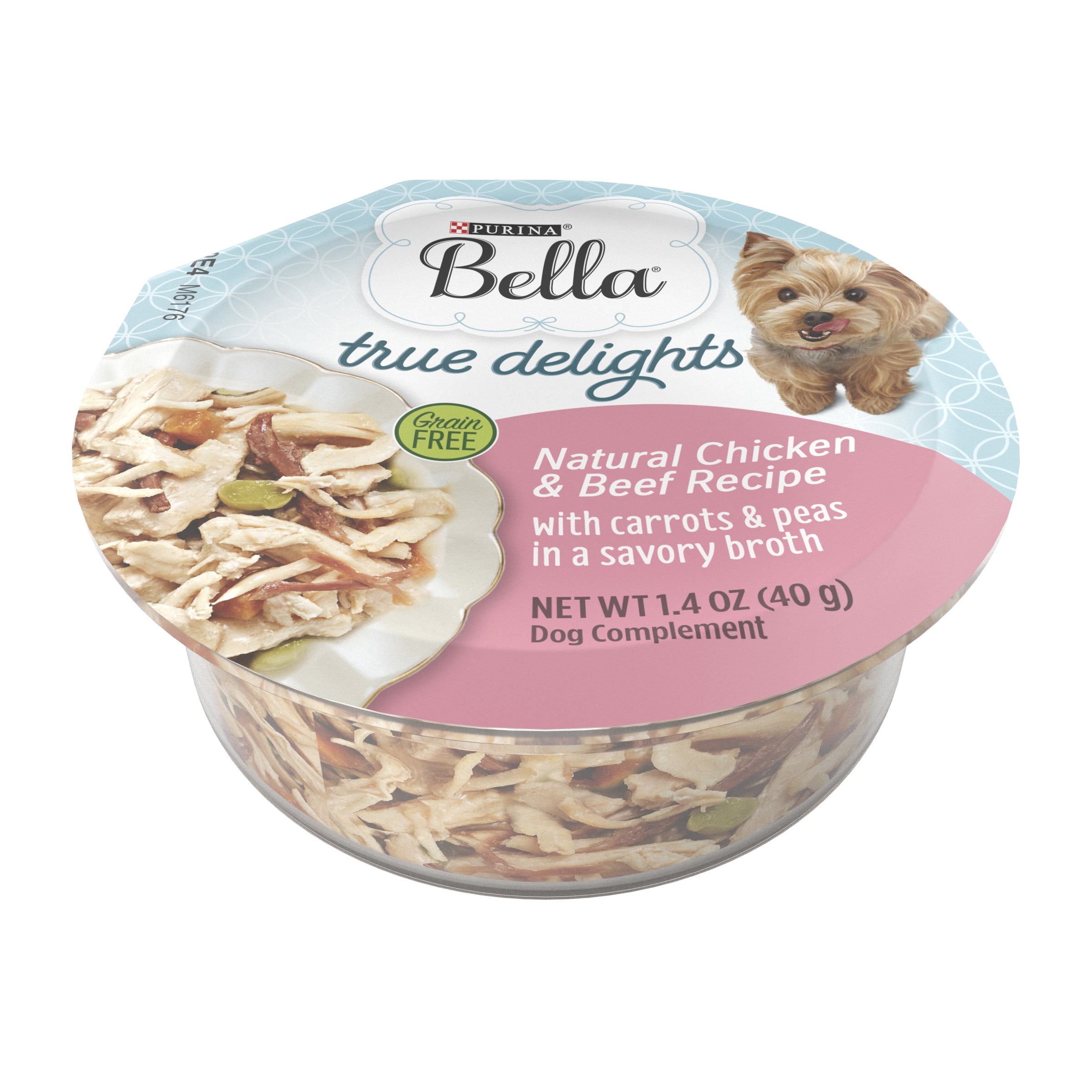 Purina Bella True Delight Chicken Beef Carrot Pea, GrainFree Wet Dog Food, 1.4 oz Trays