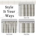 thumbnail image 2 of NICETOWN 100% Blackout Plaid Curtains for Bedroom, Rod Pocket & Back Tab Brighton Windowpane Pattern Thermal Insulated Drapes for Living Room, Black, W52 x L96, 2 Panels, 2 of 8