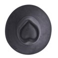 thumbnail image 2 of OOOUM Unisex Heart Top Fedora Hat Classic Wide Brim Jazz Hat Suede Dress Hat for Women Men, 2 of 2